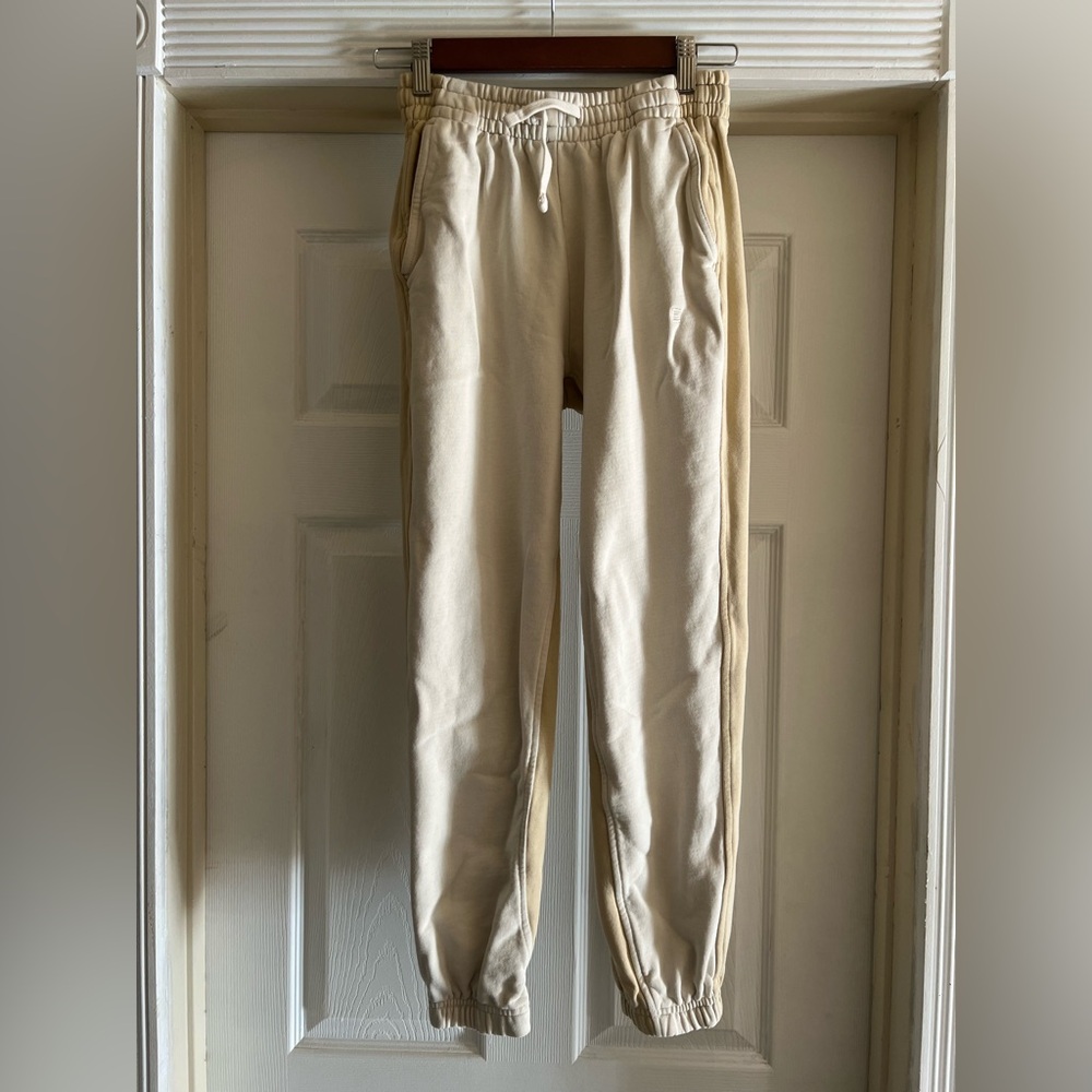 Everlane The Track Jogger Sweatpants Organic Cotton French Terry Cream - Picture 6 of 13